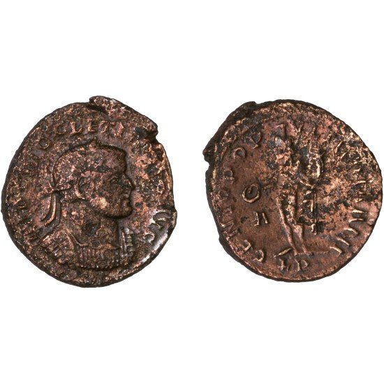 Moneda Imperio Romano Follis Diocleciano 298 d.C.
