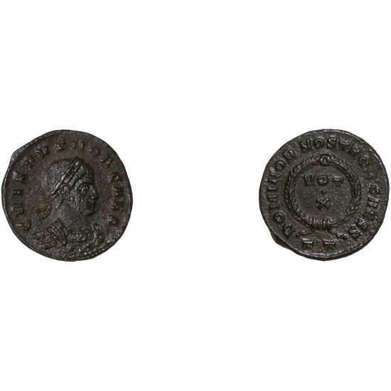 Moneda Imperio Romano Centenional Crispo 321-322 d.C. Moneda Imperio Romano Centenional Crispo 321-322 d.C.