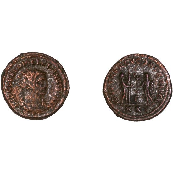 Moneda Imperio Romano Antoniniano Diocleciano 290-294 d.C. Moneda Imperio Romano Antoniniano Diocleciano 290-294 d.C.