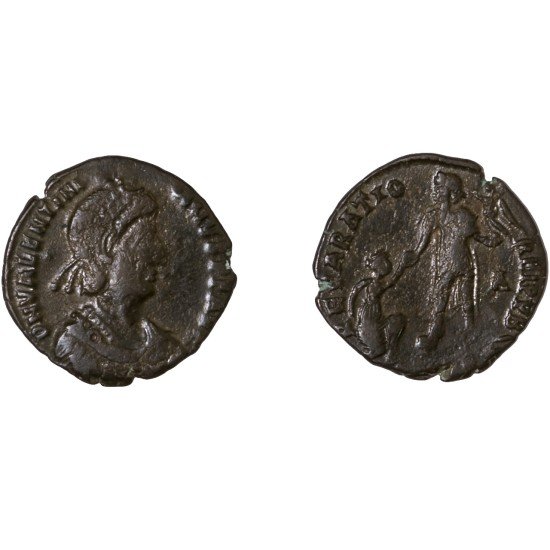Moneda Imperio Romano Maiorina Valentiniano II 379-383 d.C. Moneda Imperio Romano Maiorina Valentiniano II 379-383 d.C.