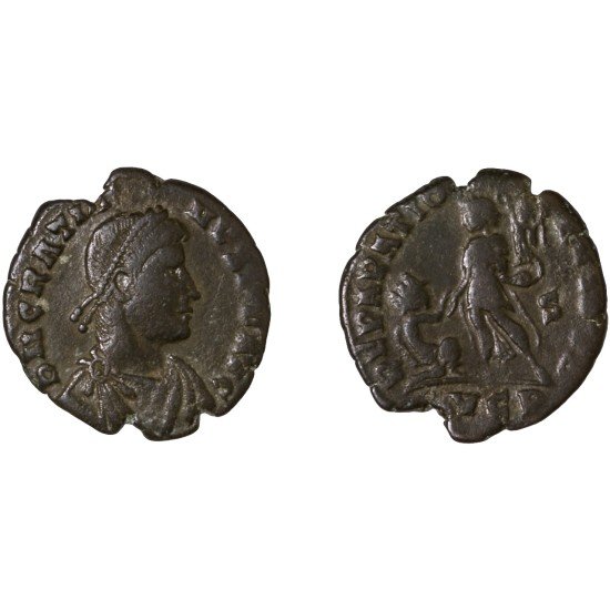 Moneda Imperio Romano Maiorina Graciano 379-383 d.C.