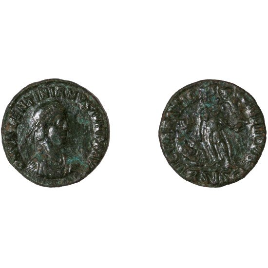 Moneda Imperio Romano Maiorina Valentiniano II 379-383 d.C.