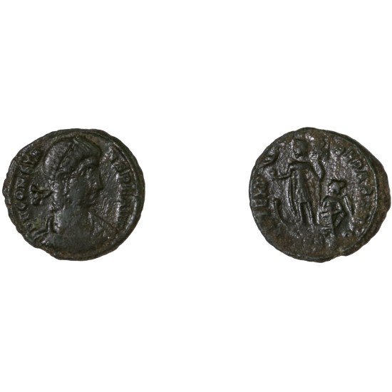 Moneda Imperio Romano ¼ de maiorina Constante 348-349 d.C. Moneda Imperio Romano ¼ de maiorina Constante 348-349 d.C.