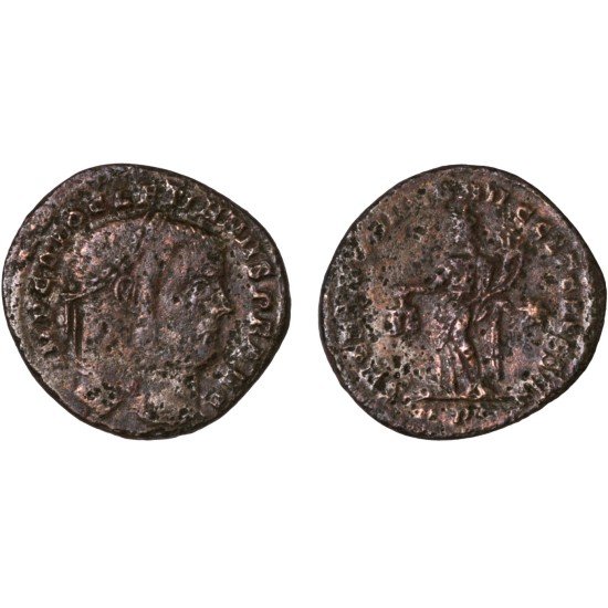 Moneda Imperio Romano Follis Diocleciano 302-305 d.C.