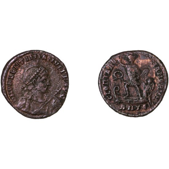 Moneda Imperio Romano Maiorina Valentiniano II 383-386 d.C. Moneda Imperio Romano Maiorina Valentiniano II 383-386 d.C.