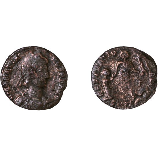 Moneda Imperio Romano Maiorina Graciano 379-383 d.C.