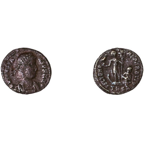 Moneda Imperio Romano ¼ de maiorina Constante 348-349 d.C. Moneda Imperio Romano ¼ de maiorina Constante 348-349 d.C.