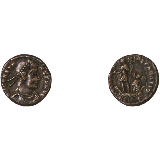 Moneda Imperio Romano ¼ de maiorina Constante 348-349 d.C.