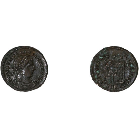 Moneda Imperio Romano Centenional Constantino II 327-329 d.C. Moneda Imperio Romano Centenional Constantino II 327-329 d.C.