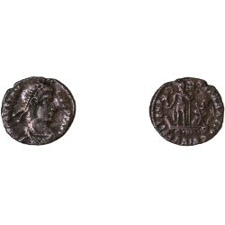 Moneda Imperio Romano ¼ de maiorina Constancio II 348-349 d.C. Moneda Imperio Romano ¼ de maiorina Constancio II 348-349 d.C.