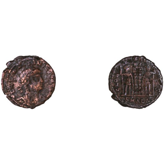 Moneda Imperio Romano Maiorina Constancio II 333-335 d.C. Moneda Imperio Romano Maiorina Constancio II 333-335 d.C.