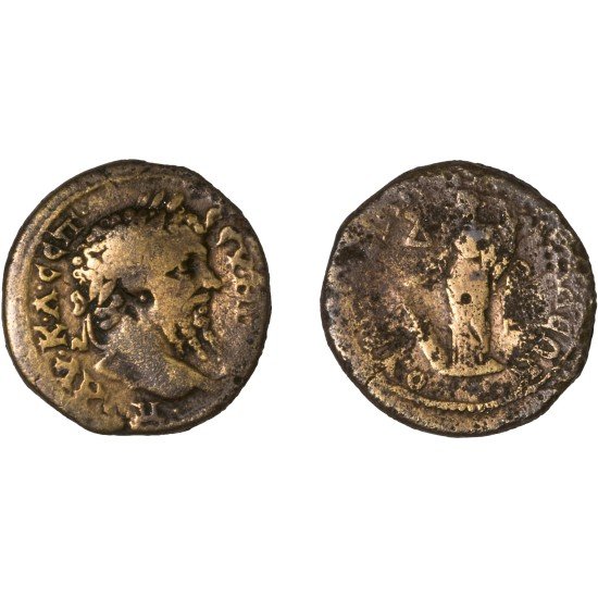 Moneda Imperio Romano Tetrassarion Septimio Severo 202-211 d.C