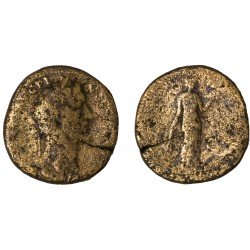 Moneda Imperio Romano Sestercio Antonino Pío 143 d.C.