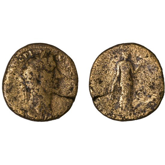 Moneda Imperio Romano Sestercio Antonino Pío 143 d.C. Moneda Imperio Romano Sestercio Antonino Pío 143 d.C.