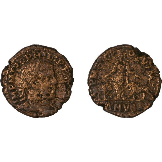 Moneda Imperio Romano Sestercio provincial Filipo I 244-245 d.C.
