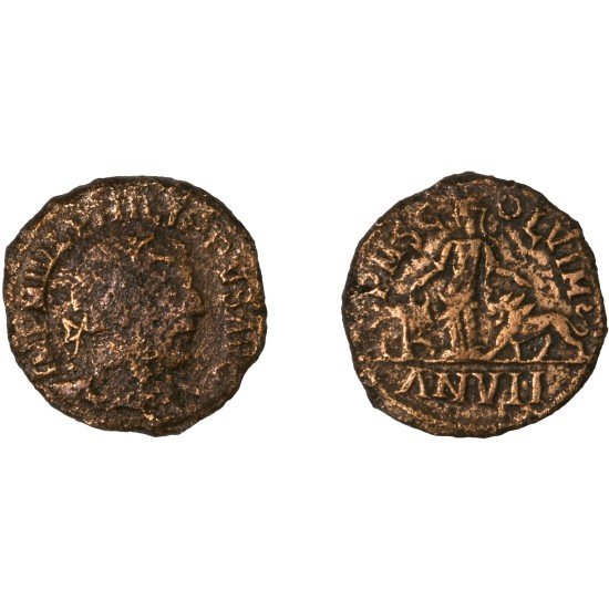 Moneda Imperio Romano Sestercio provincial Filipo I 245-246 d.C.