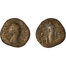 Moneda Imperio Romano Sestercio Diva Faustina I 147-161 d.C. Moneda Imperio Romano Sestercio Diva Faustina I 147-161 d.C.