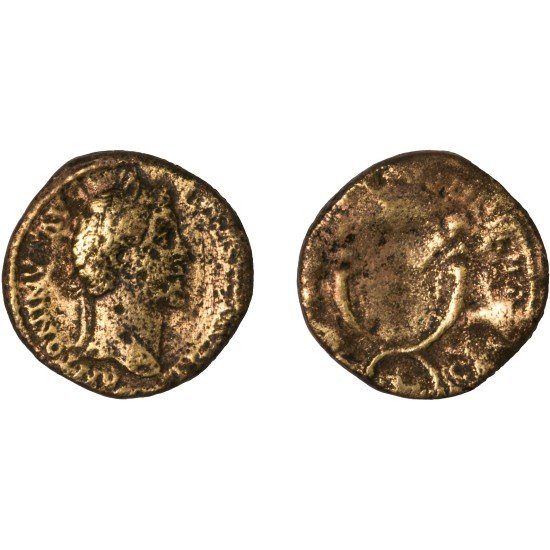 Moneda Imperio Romano Sestercio Antonino Pío 149 d.C.