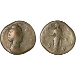 Moneda Imperio Romano Sestercio Diva Faustina I 147-161 d.C.