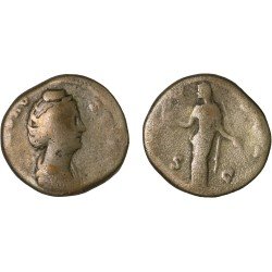 Moneda Imperio Romano Sestercio Diva Faustina I 147-161 d.C. Moneda Imperio Romano Sestercio Diva Faustina I 147-161 d.C.