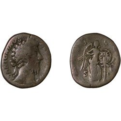 Moneda Imperio Romano Sestercio Marco Aurelio 172 d.C.