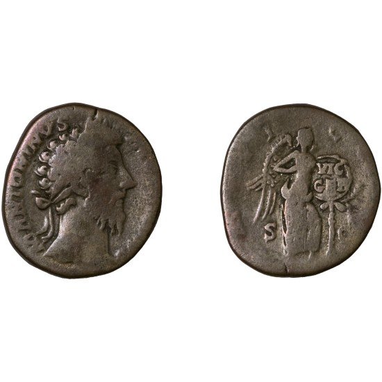 Moneda Imperio Romano Sestercio Marco Aurelio 172 d.C. Moneda Imperio Romano Sestercio Marco Aurelio 172 d.C.