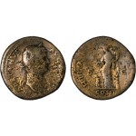 Moneda Imperio Romano Sestercio Adriano 128 d.C.