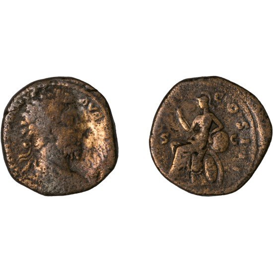 Moneda Imperio Romano Sestercio Marco Aurelio 172 d.C. Moneda Imperio Romano Sestercio Marco Aurelio 172 d.C.
