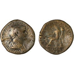 Moneda Imperio Romano Sestercio Trajano 114-117 d.C.