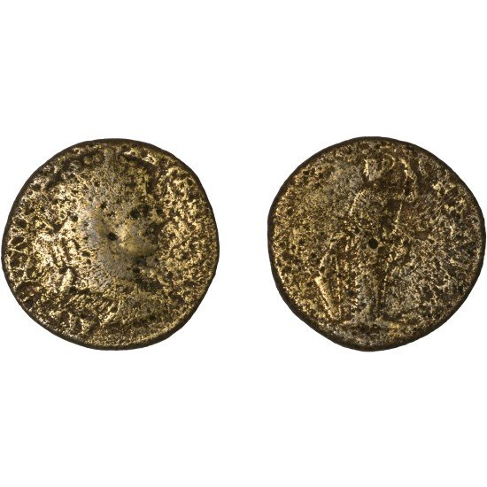 Moneda Imperio Romano Tetrassarion Caracalla 211-217 d.C.