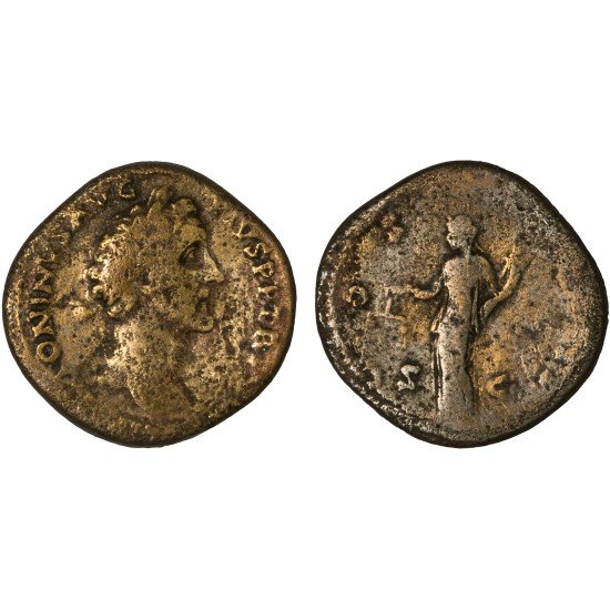 Moneda Imperio Romano Sestercio Antonino Pío 148-149 d.C. Moneda Imperio Romano Sestercio Antonino Pío 148-149 d.C.