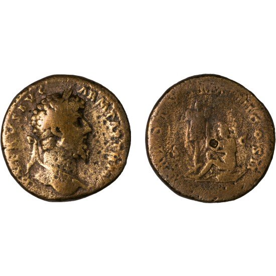 Moneda Imperio Romano Sestercio Lucio Vero 165 d.C. Moneda Imperio Romano Sestercio Lucio Vero 165 d.C.