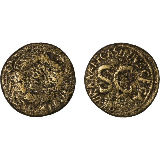 Moneda Imperio Romano Sestercio Augusto 16 a.C. Moneda Imperio Romano Sestercio Augusto 16 a.C.