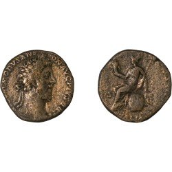 Moneda Imperio Romano Sestercio Cómodo 185 d.C.