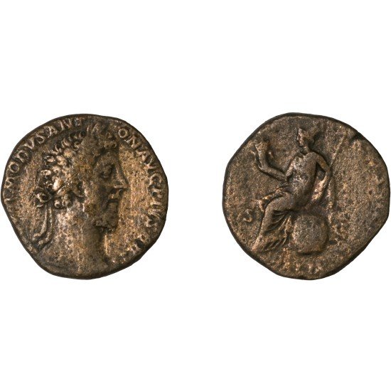Moneda Imperio Romano Sestercio Cómodo 185 d.C. Moneda Imperio Romano Sestercio Cómodo 185 d.C.