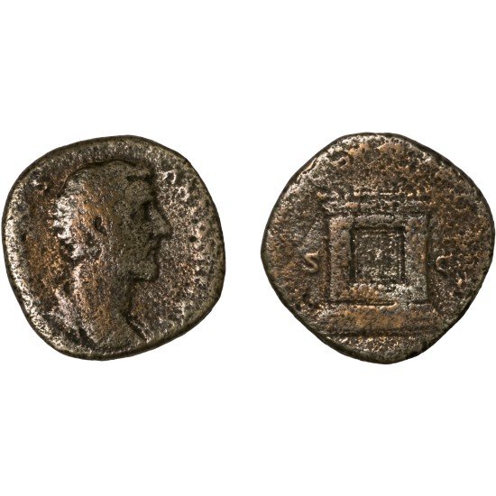 Moneda Imperio Romano Sestercio Antonino Pío 161 d.C. Moneda Imperio Romano Sestercio Antonino Pío 161 d.C.