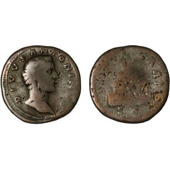 Moneda Imperio Romano Sestercio Divo Antonino Pío 161 d.C. Moneda Imperio Romano Sestercio Divo Antonino Pío 161 d.C.