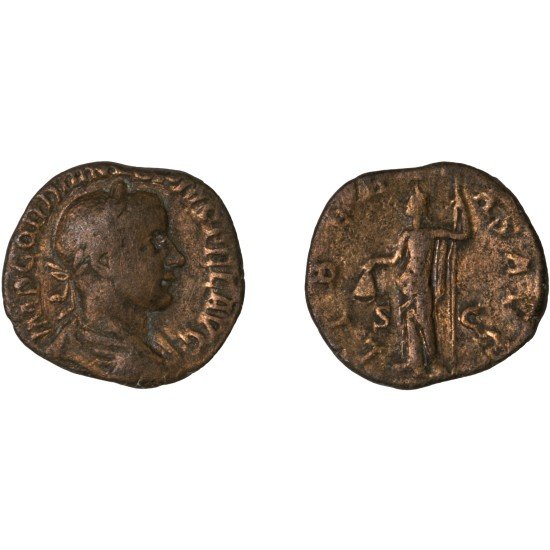 Moneda Imperio Romano Sestercio Gordiano III 240 d.C.