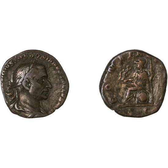 Moneda Imperio Romano Sestercio Treboniano Galo 251 d.C. Moneda Imperio Romano Sestercio Treboniano Galo 251 d.C.