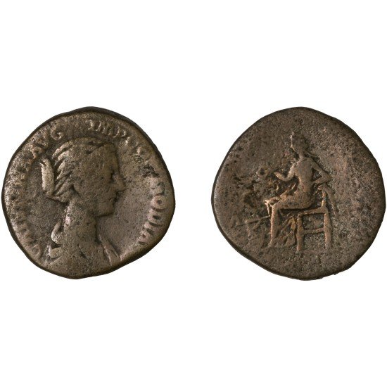 Moneda Imperio Romano Sestercio Crispina 178-180 d.C.