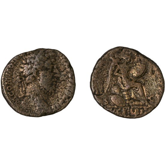 Moneda Imperio Romano Sestercio Cómodo 185 d.C.