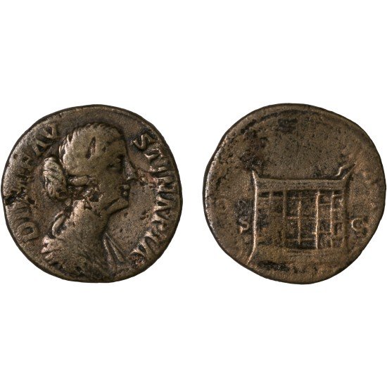 Moneda Imperio Romano Sestercio Diva Faustina II 176-180 d.C. Moneda Imperio Romano Sestercio Diva Faustina II 176-180 d.C.