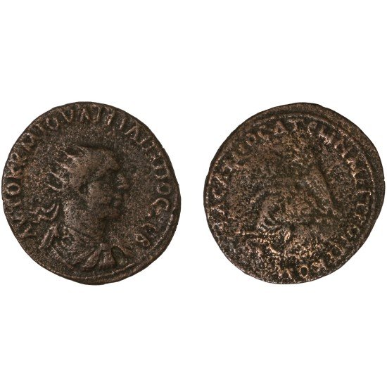 Moneda Imperio Romano Tetrassarion Filipo I 244-249 d.C.