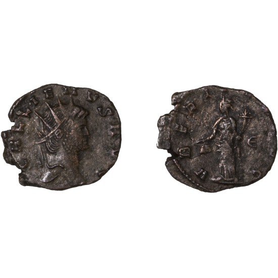 Moneda Imperio Romano Antoniniano Galieno 265-267 d.C.