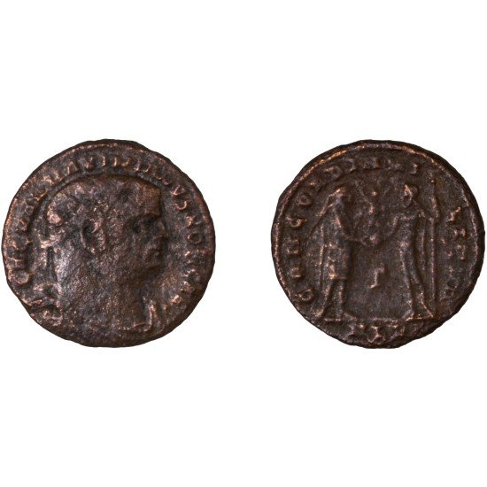 Moneda Imperio Romano Radiado post reforma Galerio 296-297 d.C. Moneda Imperio Romano Radiado post reforma Galerio 296-297 d.C.