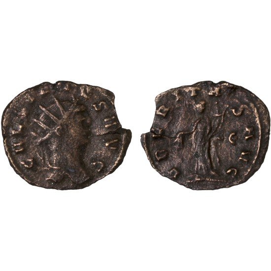 Moneda Imperio Romano Antoniniano Galieno 265-267 d.C.
