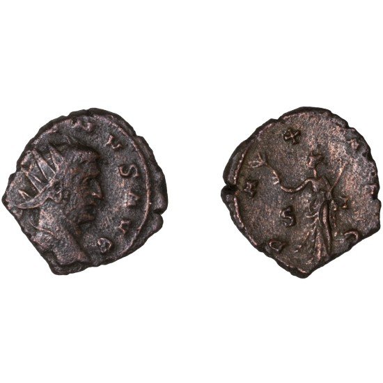 Moneda Imperio Romano Antoniniano Galieno 266-267 d.C.