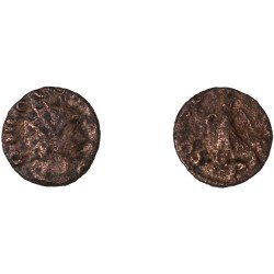 Moneda Imperio Romano Antoniniano Divo Claudio II después de 270 d.C. Moneda Imperio Romano Antoniniano Divo Claudio II después de 270 d.C.