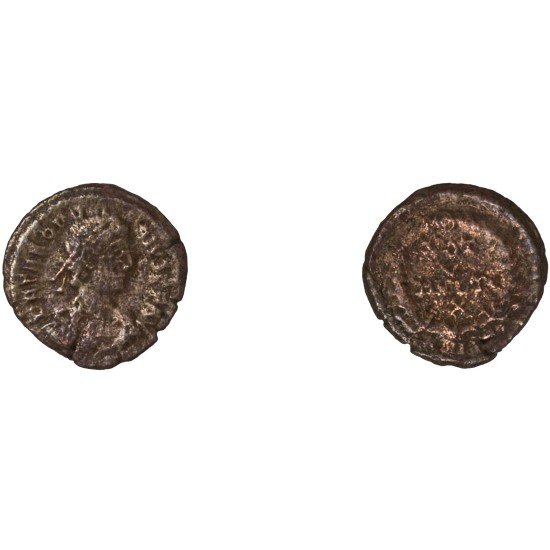 Moneda Imperio Romano ¼ de maiorina Teodosio I 379-383 d.C. Moneda Imperio Romano ¼ de maiorina Teodosio I 379-383 d.C.