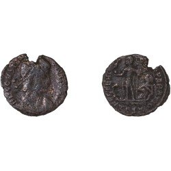 Moneda Imperio Romano ¼ de maiorina Constancio II 348-349 d.C. Moneda Imperio Romano ¼ de maiorina Constancio II 348-349 d.C.